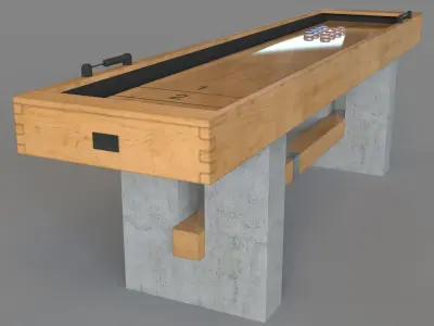 Urban Shuffleboard Table 3D model