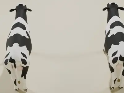 Vaca-Cow Low-poly 3D model