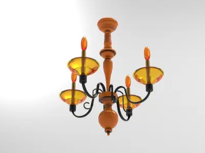 GLASS LAMP Low-poly 3D model