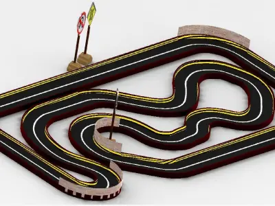 race track dirt track racing dirt track car racing track car  3D model