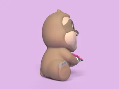 Sloth Bouquet 3D print model