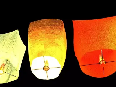 Chinese sky lantern  3D model