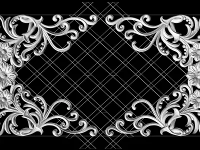 3d stl model radiator grill for CNC router 3D print model