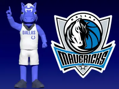 NBA - DALLAS MAVERICKS BASKETBALL MASCOT STATUE - 3D PRINT 3D print model