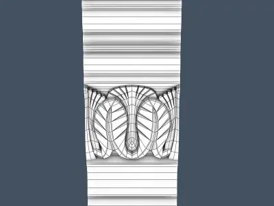 Decorative Crown Molding 3D model 22