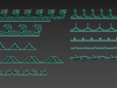 Medieval Gothic Ornaments pack  3D model