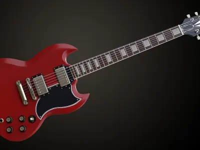 SG Custom Guitar 3D model