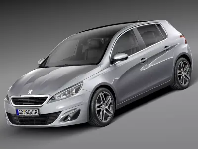 Peugeot 308 2014 3D model