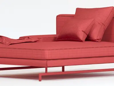 Minotti sherman chaise lounge 3D model