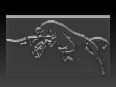 Bison plate with holes 3D print model