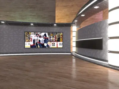 Virtual Broadcast Marble Studio 3D model