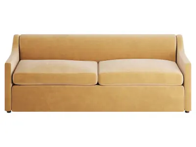 GREY PERFORMANCE FABRIC SLEEPER SOFA 3D model