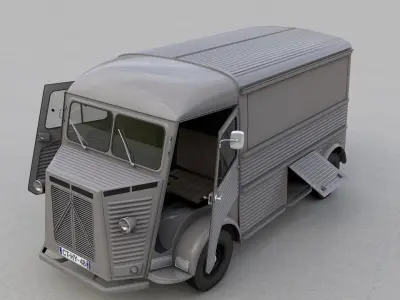 CITROEN H TYPE FOURGON VAN 1948 3D model
