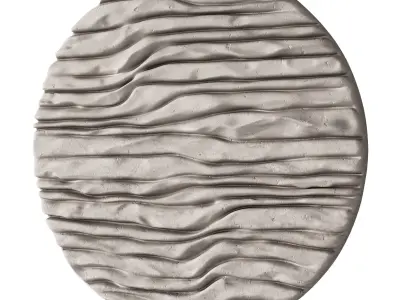 300 decorative wall art 16 round angle wave stone artwork 3D model