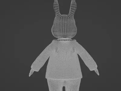 Rabbit 3d Model Low-poly 3D model purchase