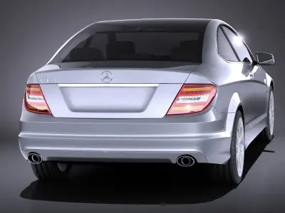 Mercedes-Benz C coupe 2013 VRAY 3D model