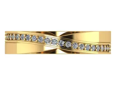 criss cross pave band  3D print model