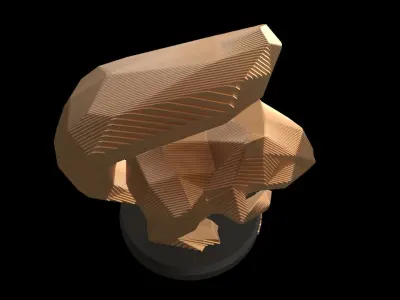 Parametric Squirrel Low-poly 3D model