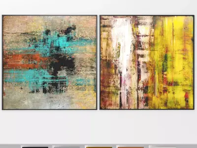 Art Frams 66- Calido Abstracto And Paisaje Fluo 3D model