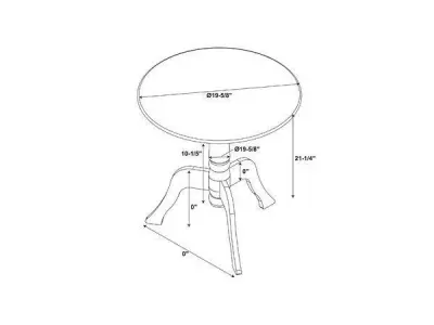 Kreger Pedestal End Table 3D model