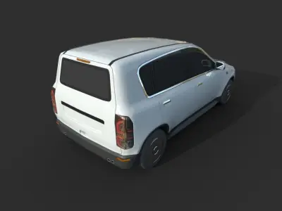 Generic  Hatchback 01 Clean White Low-poly 3D model