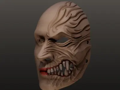 Oni Mask 18 Full Face  3D print model