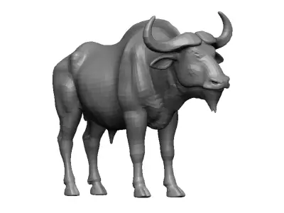 Buffalo Low-poly 3D model get