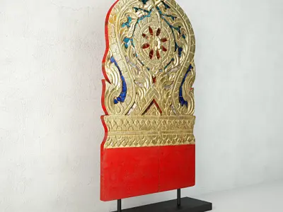 19th Century Thai Wood Carving 3 3D model
