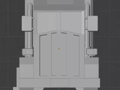 untextured low poly truck Low-poly 3D model