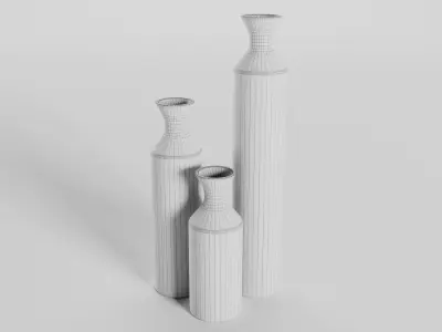 Wooden Decor Vase 3D model
