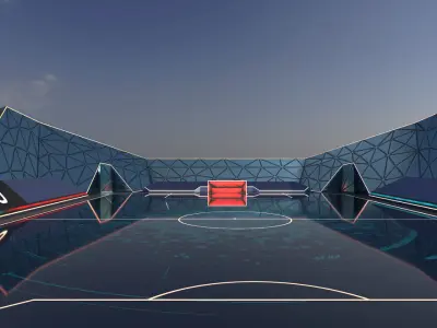 Glow Stadium 2 PBR Low-poly 3D model