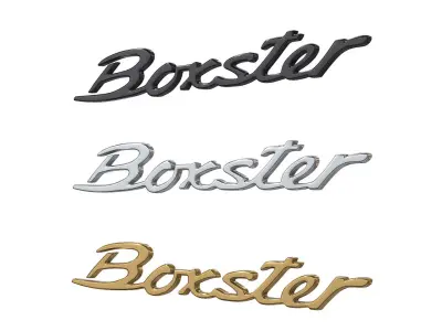Boxster nameplate Porsche 3D print model