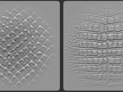 45 Reptile Dragon lizard crocodile Skin Scale Alphas V3 3D model