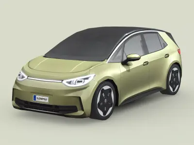 Volkswagen ID3 2024 Low-poly 3D model