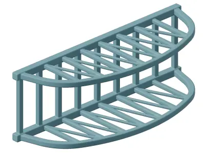 Plastic Premium Truss Bridge Toy 3D model