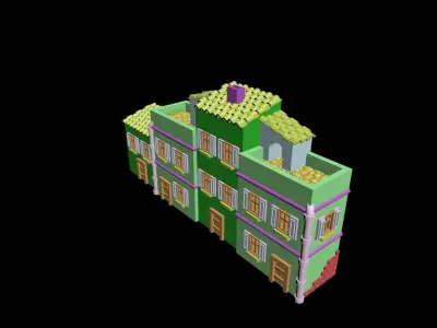 Medieval House 27 3D print model 3D model