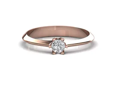STL 3DM Print Ready Women Diamond Ring Lightweight Printable  3D print model 36