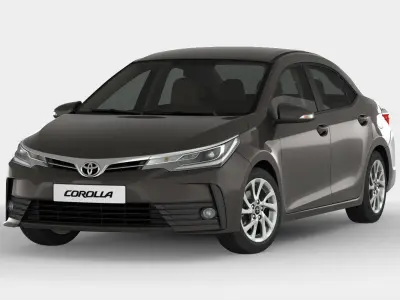 Toyota Corolla 2017 detailed interior 3D model