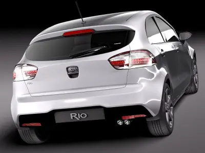 Kia Rio 2012 5door 3D model