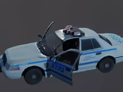 NYPD New York Police Car Low-poly 3D model