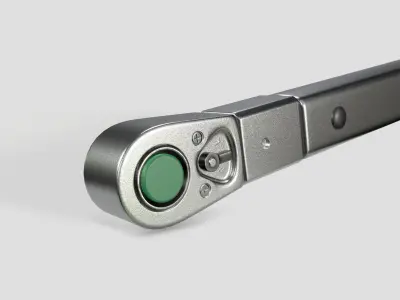 Torque wrench with quick release head Low-poly 3D model