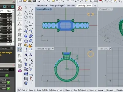 Engagement Ring 222 3D print model