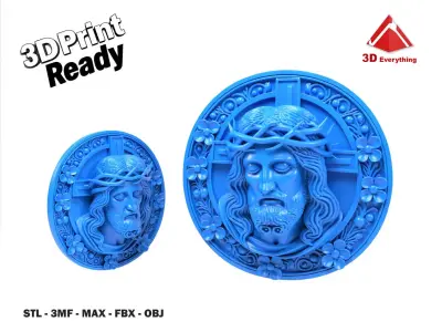 Christ medal 3D print model