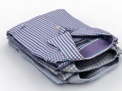 Folded Shirt Pile 001 3D model