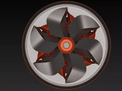 Concept Car Rim 3D Model Low-poly 3D model
