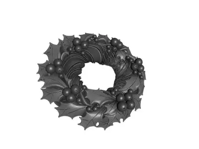 Christmas Wreath 3D Printable Decoration 3D print model purchase
