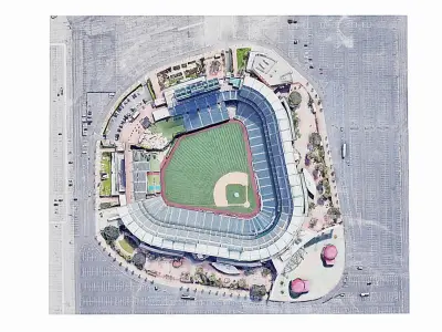 Angel Stadium Low-poly 3D model