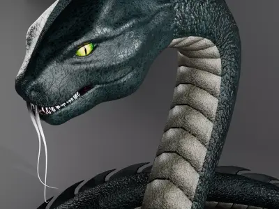 Draco Snake Concept model Low-poly 3D model