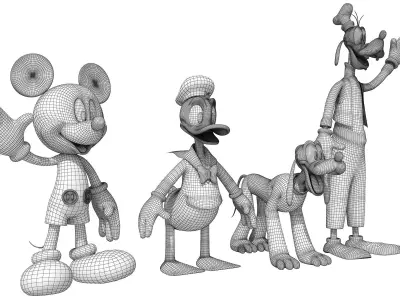 Mickey Mouse Friends  3D model