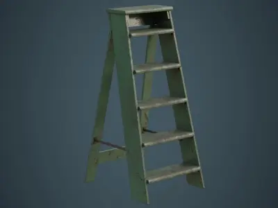  Step Ladder 3B Low-poly 3D model